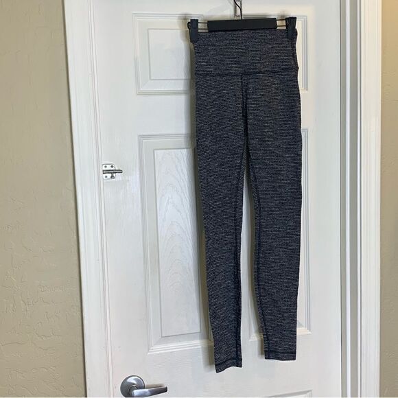 Lululemon Wunder Under Full Length Heathered Leggings Size 4 - Picture 2 of 10